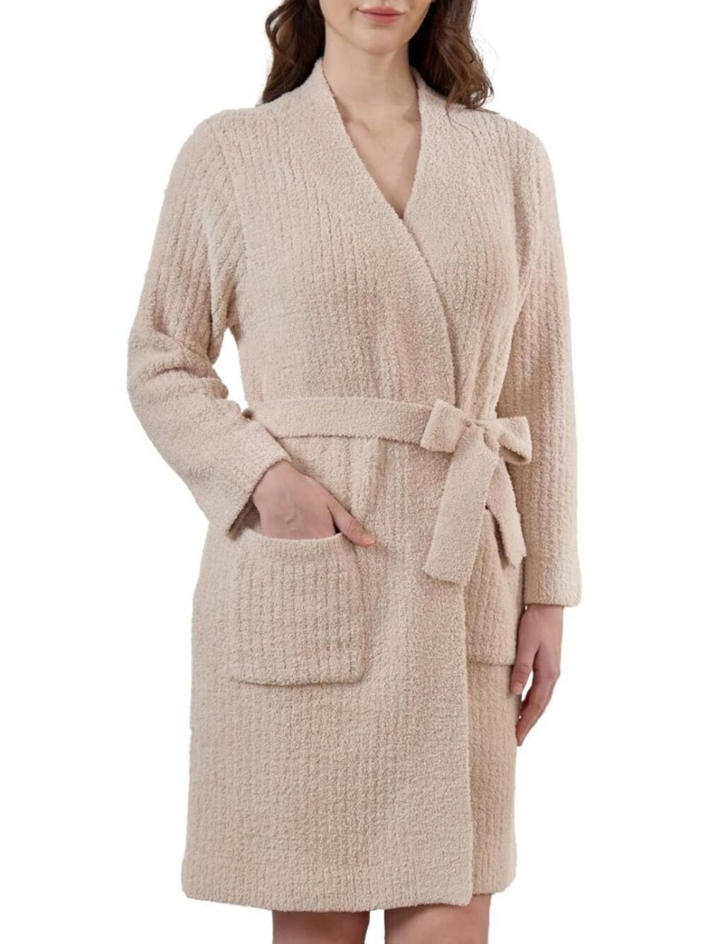 Ultra Soft Ribbed Women's Robe with Pockets | Cozy Snuggle Sac Style